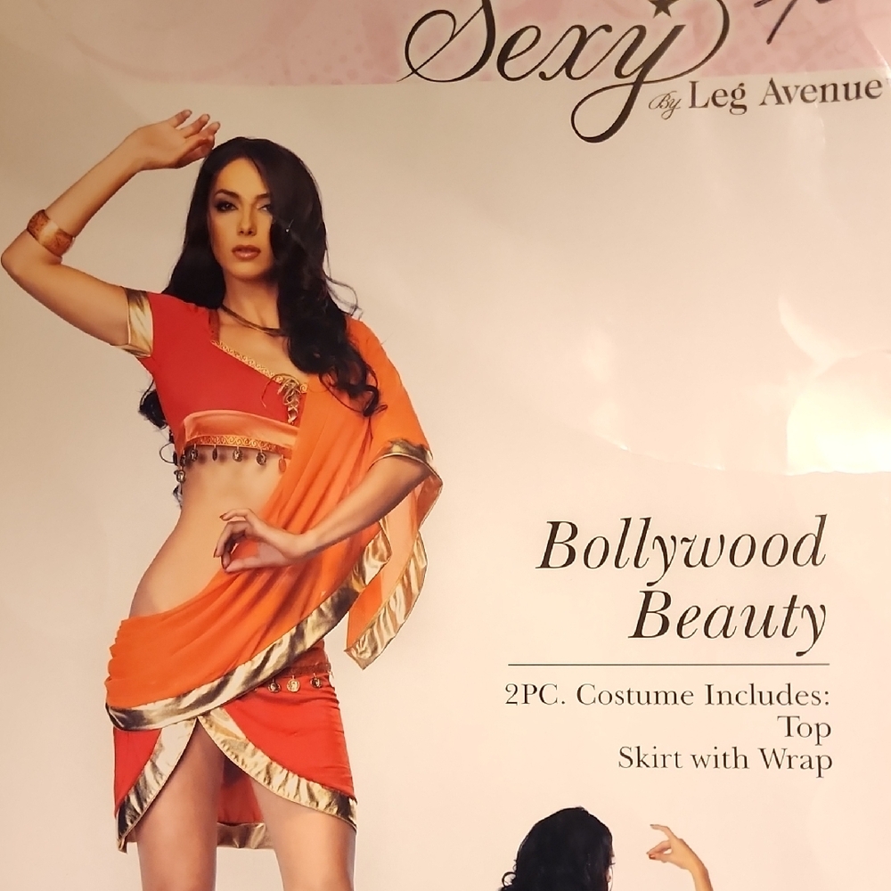 Leg Avenue Bollywood Beauty Costume in Orange and Gold